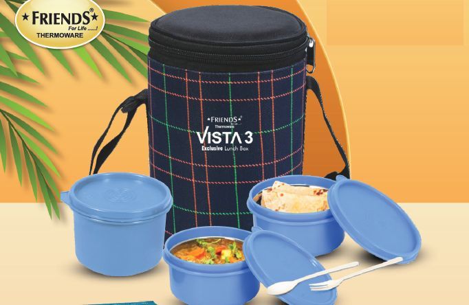 Vista 3 Stainless Steel Lunch Box