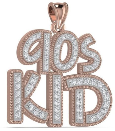 925 Sterling Silver Hiphop Letter Pendant