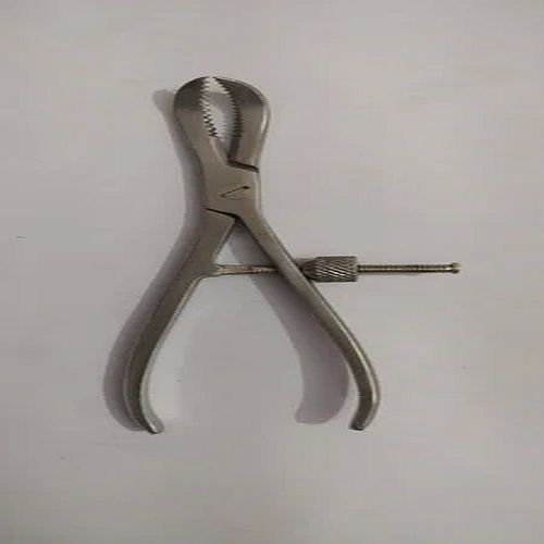 Stainless Steel Bone Reduction Forceps, Color : Silver 10inch
