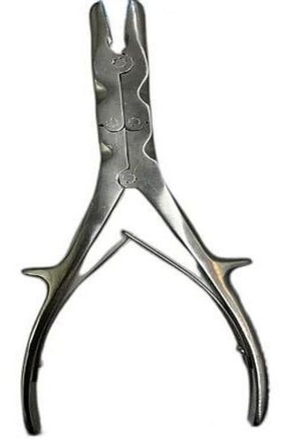 Stainless Steel Double Action Curved Bone Nibbler