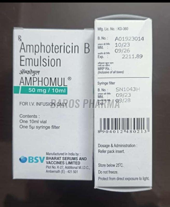 Amphotericin B Emulsion 50 Mg Injection