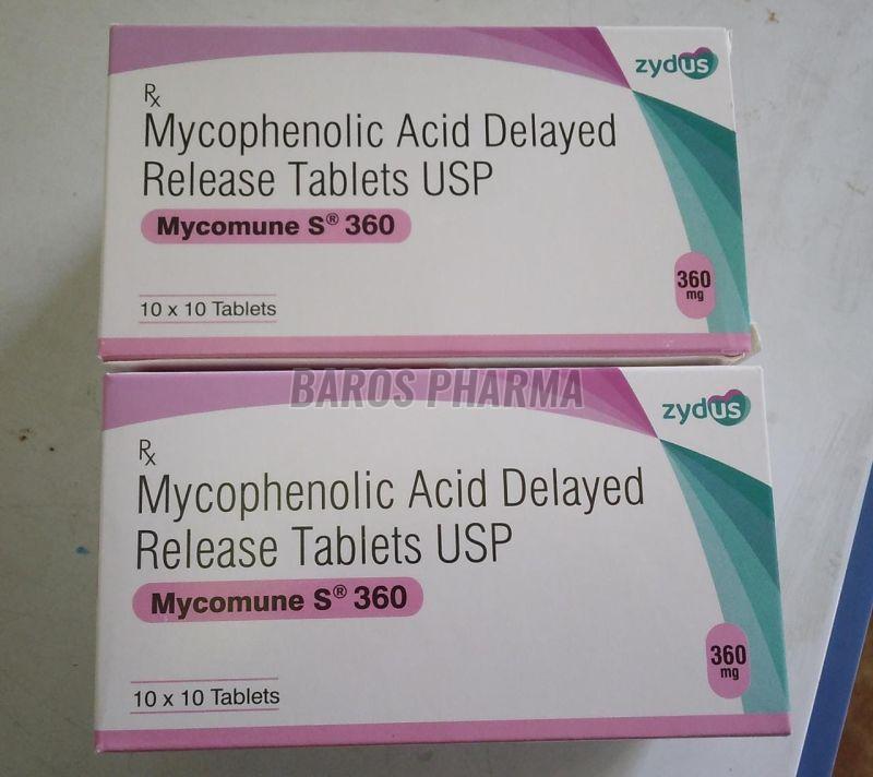 Mycophenolic Acid Delayed Release 360mg Tablets