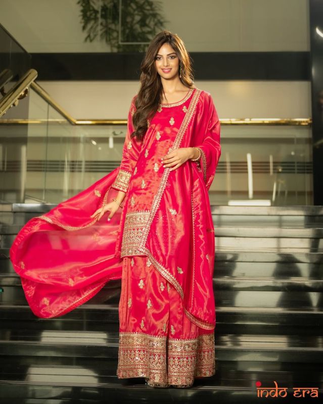 Designer Top Plazzo Dupatta Set