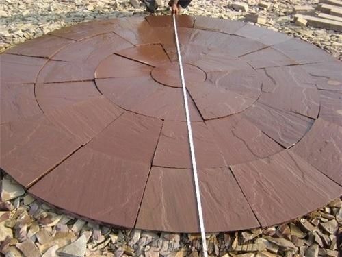 Red Mandana Stone, Shape : Square