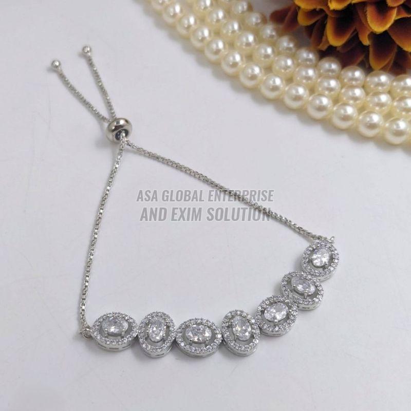 Ladies Modern Silver Designer Bracelet