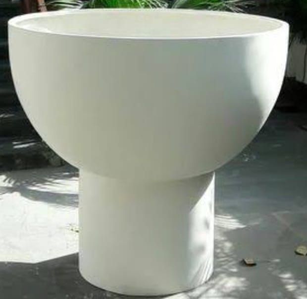 White FRP Flower Planter