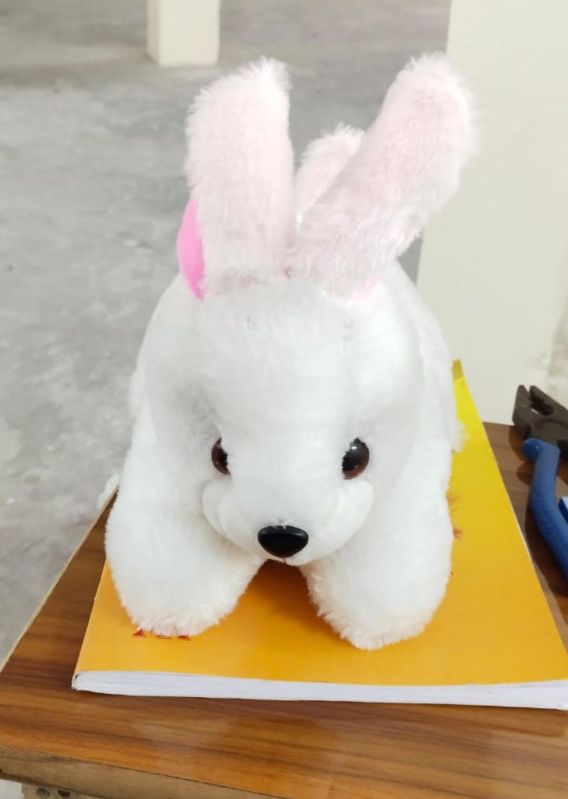 White Stuffed Rabbit Soft Toy - 7mm