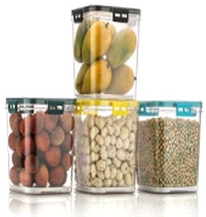 1400ml Plastic Air Tight Storage Container 3 Pcs Set