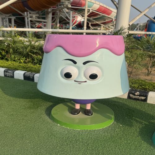 FRP Upset Cup Face Statue