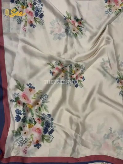 Georgette Satin Saree WITH Digital Print