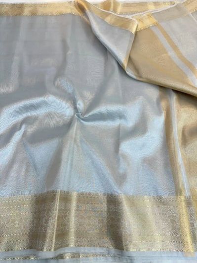 Glass Tissue Silk Banarasi Saree