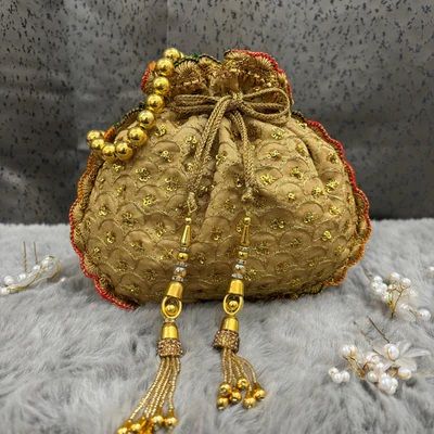 Premium Potli Bags WITH Lace Work & Tassels