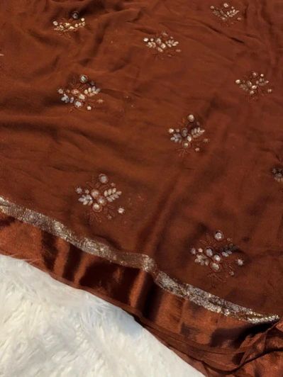 Viscose Georgette Embroidered Saree