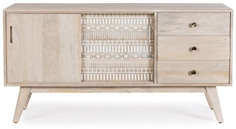 Mango Wood Carving Sideboard