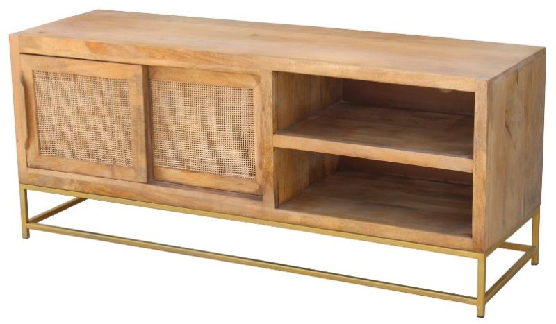 Mango Wood Natural T.v Unit
