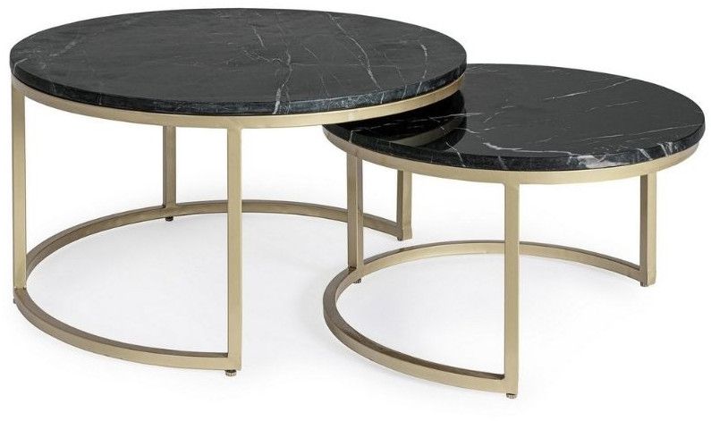 Marble Top With Iron Legs Coffee Table