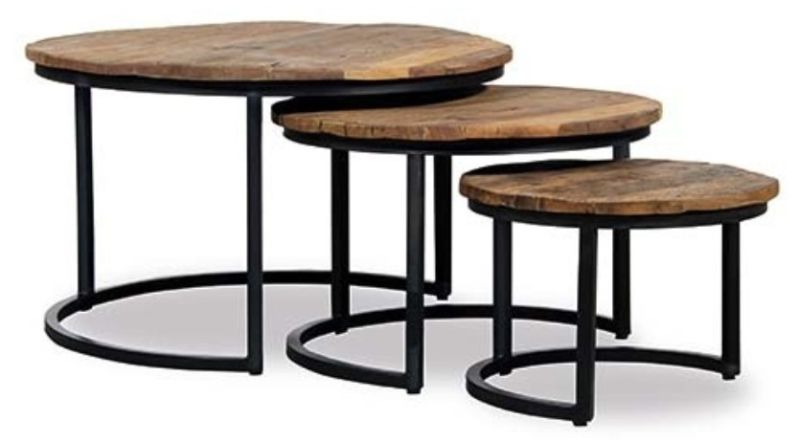 Sleeper Wood Set of 3 Coffee Table