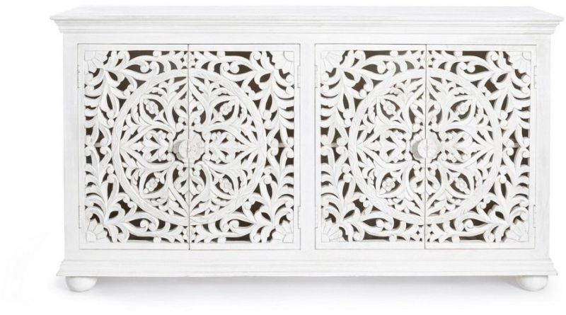 White Carving Sideboard