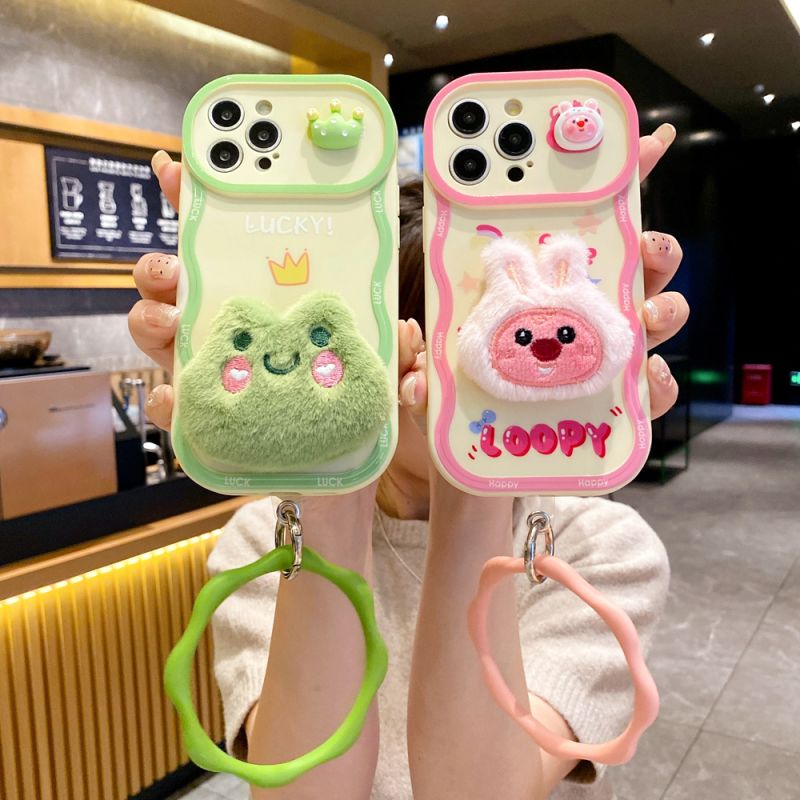 Fur Cartoon Wave Style Color Printing TPU (Soft) Camera Protection iPhone 13 Pro Max Phone Case