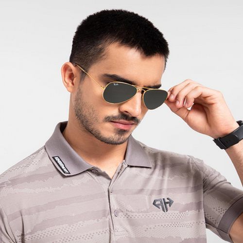 Striped 89% Poly Mens Camo Desert Tan Polo T-Shirts, Color : Grey