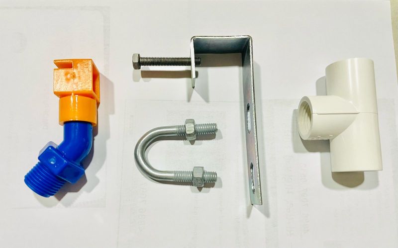 Mini Solar Sprinkler with GI Clamp and Thread Tee