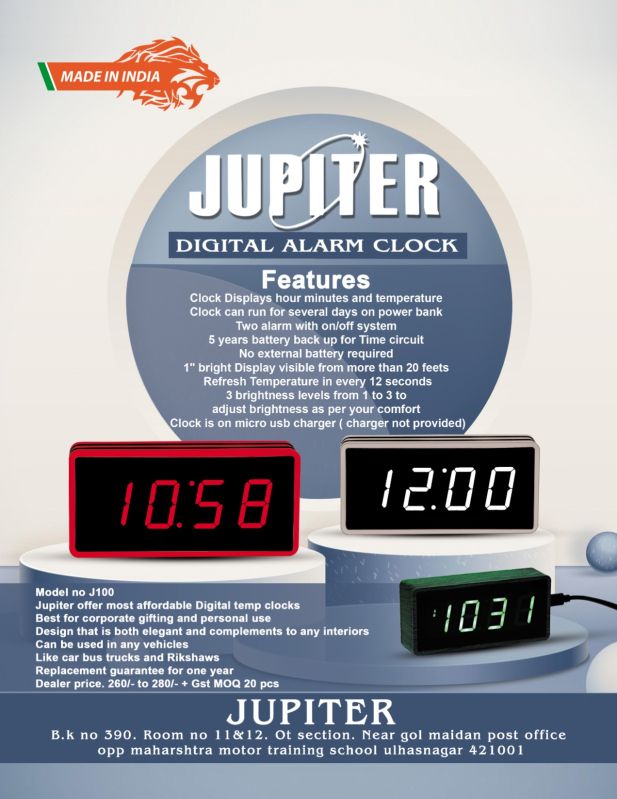 J101 Advance White LED Digital Clock