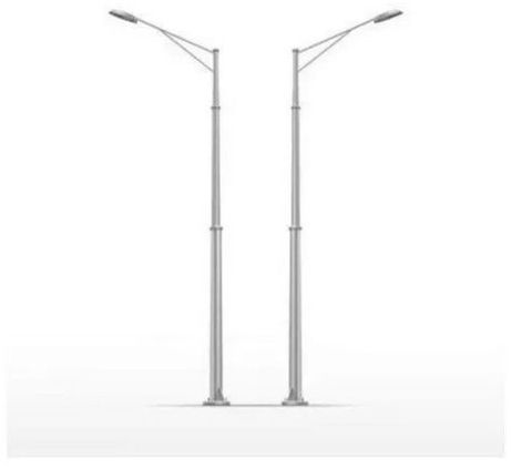 Steel Customized Street Light Pole, Color : Grey