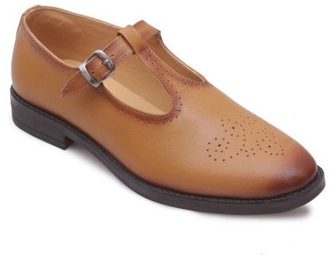 Genuine Leather Brogue Style Sandal for Men in Tan