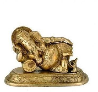 Brass Ganesh Sleeping Statue