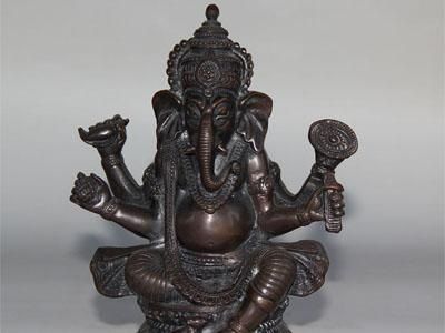Wooden Ganesh Statue for Decor