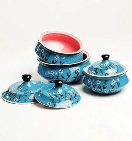 Aqua Floral Serving Handi Set