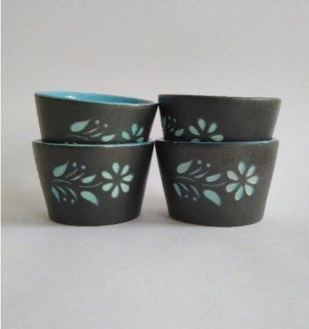 Black Ceramic Serving Bowl Set of 4