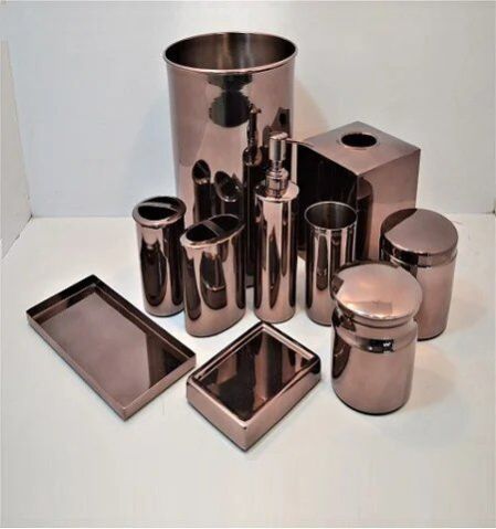 Brown Ceramic Bath Set