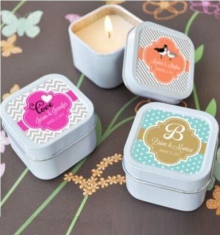 Colorful Tin Box Candles
