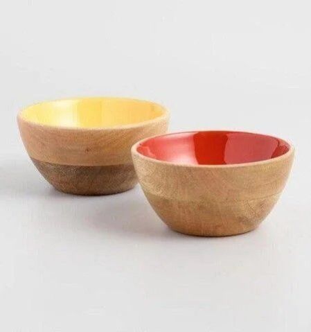 Colorful Wooden Serving Bowls