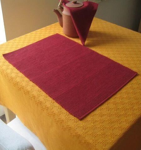 Hand Woven Maroon Table Mat