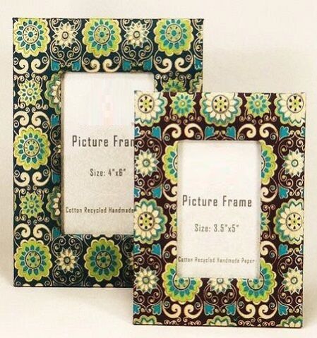Handmade Paper Photo Frame With Floral Design