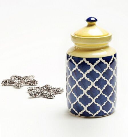 Navy Ceramic Storage Jars