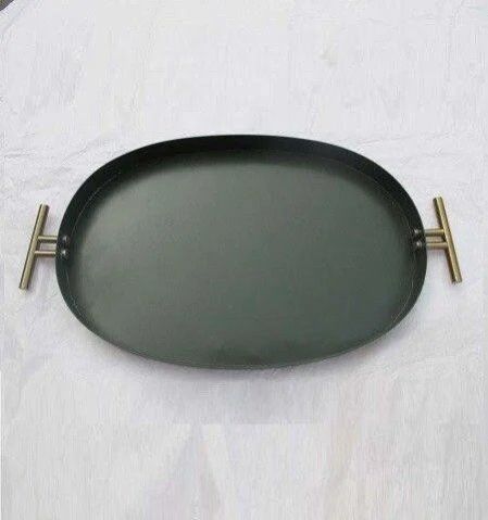 Oval Metal Serving Tray