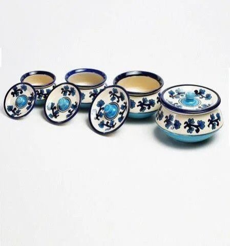 Serving Handi Set with Navy Flower