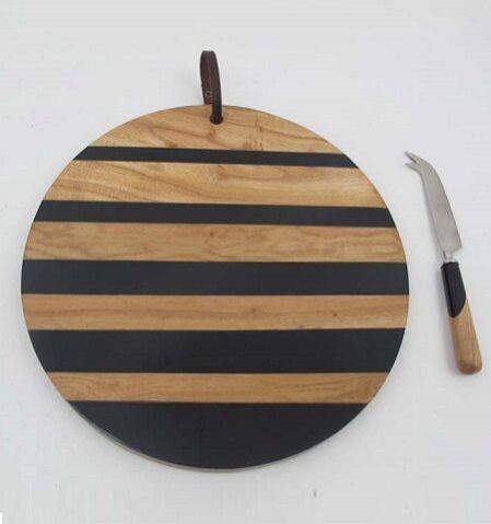 Wooden And Enamel Cheese Board
