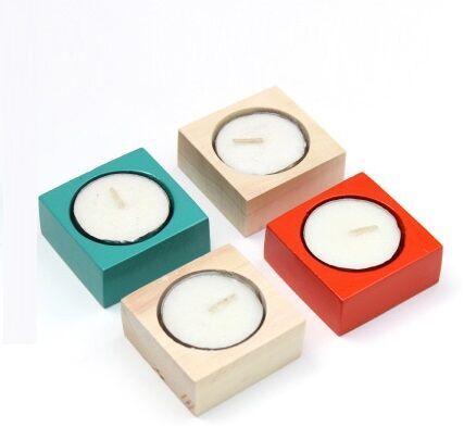 Wooden Case Candles For Decorative & Aromatic Purposes