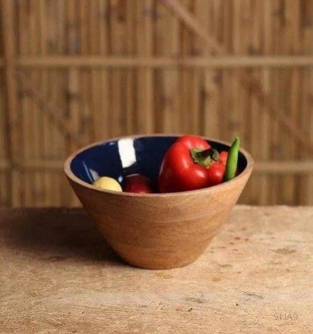 Wooden Fruit Serving Bowl