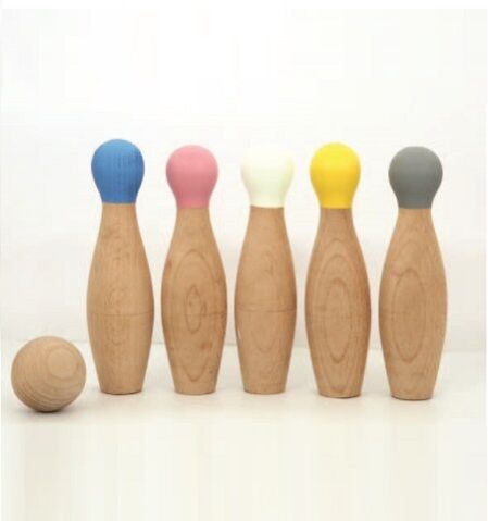 Wooden Pin Bowling Set Small
