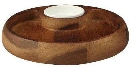 Wooden Round Chip N Dip