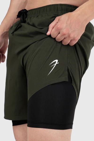 2 in 1 Compression Mens Shorts