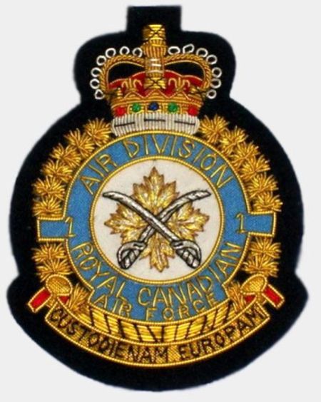 1 Air Division Squadron Blazer Badge – Royal Canadian Air Force (Rcaf)