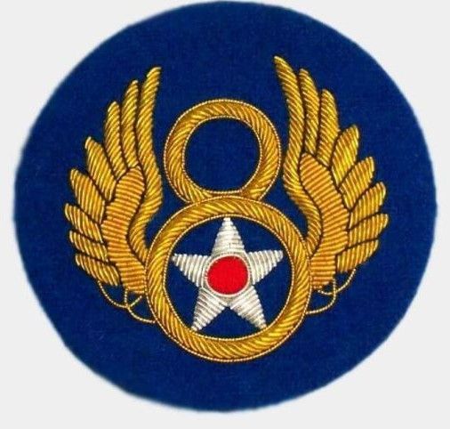 8th Army Air Force Aaf Bullion On Felt Patches