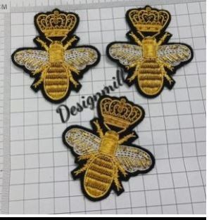 Bee- Fashionable Bullion Wire Patch