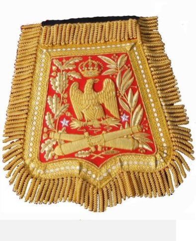 Bullion Wire Hand Embroidered Flag